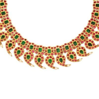 123VG5718 | Vaibhav Jewellers Antique Kundan Necklace 123VG5718