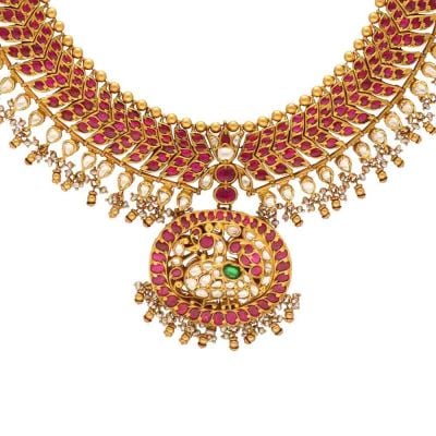 451VG1533 | Vaibhav Jewellers Ruby Emerald Necklace 451VG1533