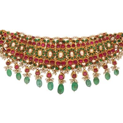 556VA157 | Vaibhav Jewellers Temple Choker Neckalce 556VA157