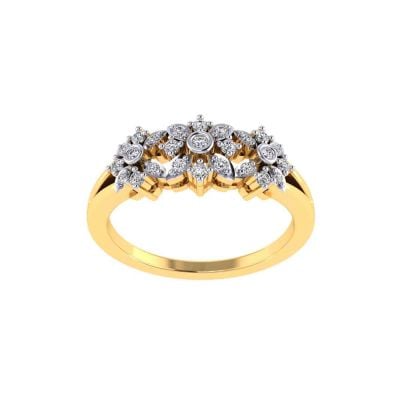 483DA226 | Vaibhav Jewellers 14K Cubic Zirconia Floral Ring 483DA226