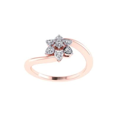 483DA227 | Vaibhav Jewellers 14K Cubic Zirconia Floral Ring 483DA227