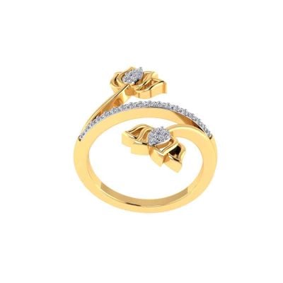 483DA228 | Vaibhav Jewellers 14K Cubic Zirconia Floral Ring 483DA228