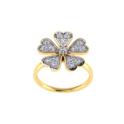 483DA236 | Vaibhav Jewellers 14K Cubic Zirconia Floral Ring 483DA236