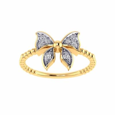 483DA242 | Vaibhav Jewellers 14K Cubic Zirconia Butterfly Ring 483DA242