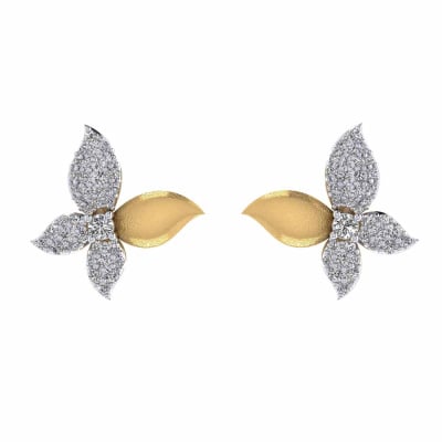 485DA401 | Vaibhav Jewellers 14K Cubic Zirconia Butterfly Stud Earrings 485DA401