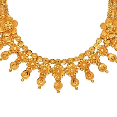 9VJ278 | Vaibhav Jewellers 22K Plain Gold Fancy Necklace 9VJ278