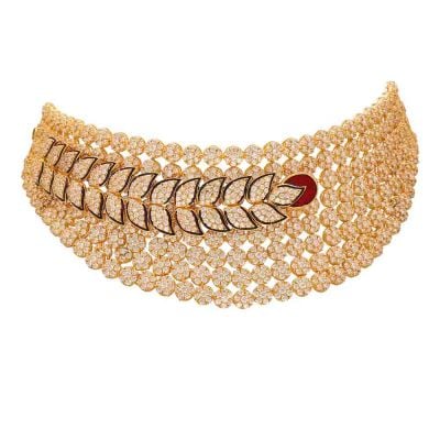 110VG4669 | Vaibhav Jewellers 22K Precious Stone Choker 110VG4669