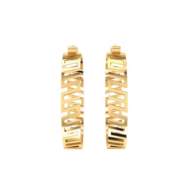 155DH2998 | Vaibhav Jewellers 14K Yellow Gold Hoop Earrings 155DH2998