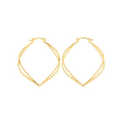 155DH3000 | Vaibhav Jewellers 14K Yellow Gold Hoop Earrings 155DH3000