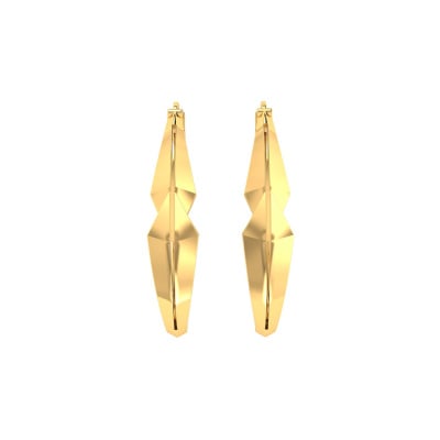 155DH3005 | Vaibhav Jewellers 14K Yellow Gold Hoop Earrings 155DH3005