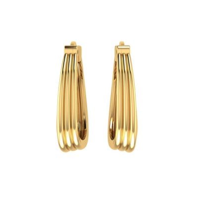 155DH3006 | Vaibhav Jewellers 14K Yellow Gold Hoop Earrings 155DH3006