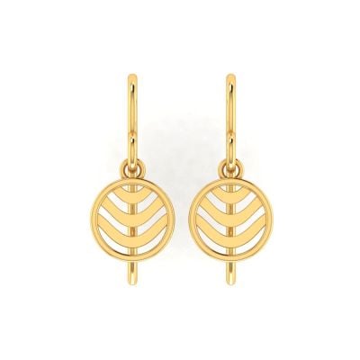 155DH3007 | Vaibhav Jewellers 14K Yellow Gold Hoop Earrings 155DH3007
