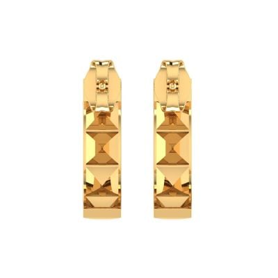 155DH3008 | Vaibhav Jewellers 14K Yellow Gold Hoop Earrings 155DH3008