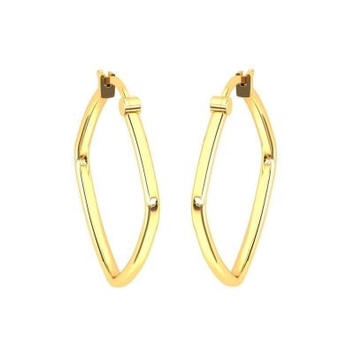 155DH3012 | Vaibhav Jewellers 14K Yellow Gold Hoop Earrings 155DH3012