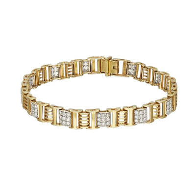 178VG350 | Vaibhav Jewellers 18K Diamond Gents Bracelet 178VG350