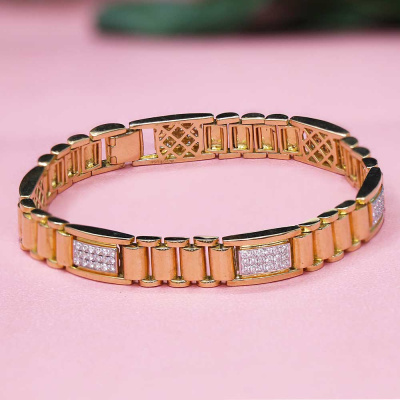 178VG376 | Vaibhav Jewellers 18K Diamond Gents Bracelet 178VG376