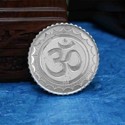 209MP3075 | Vaibhav Jewellers 100 Grams Lord Ganesha Silver Coin 209MP3075