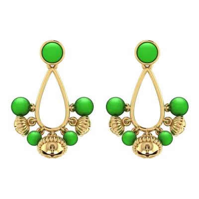 Vaibhav Jewellers 18Kt Yellow Gold
 Drops Earrings VER-2078