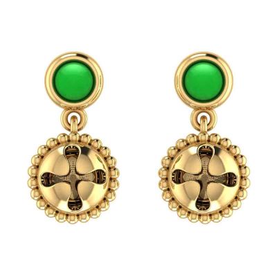 Vaibhav Jewellers 18Kt Yellow Gold
Drops Earrings VER-2080