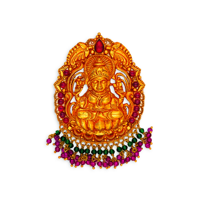 Antique Petite Lakshmi Gold Pendant