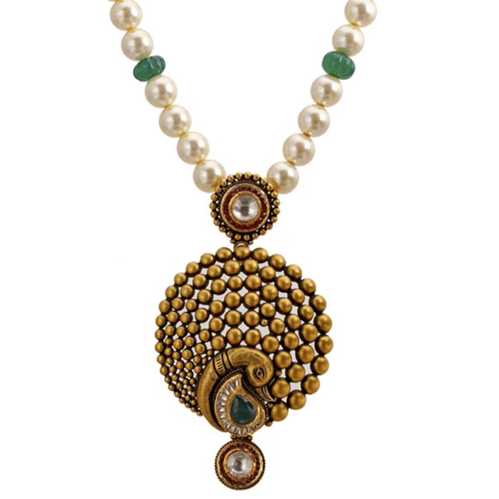 Cheerful Paisely Gold Necklace