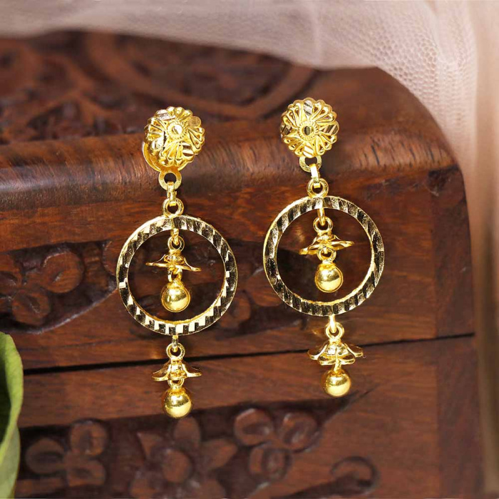 Vaibhav Jewellers 22K Plain Gold Kerala Fancy Hangings 78VU4758