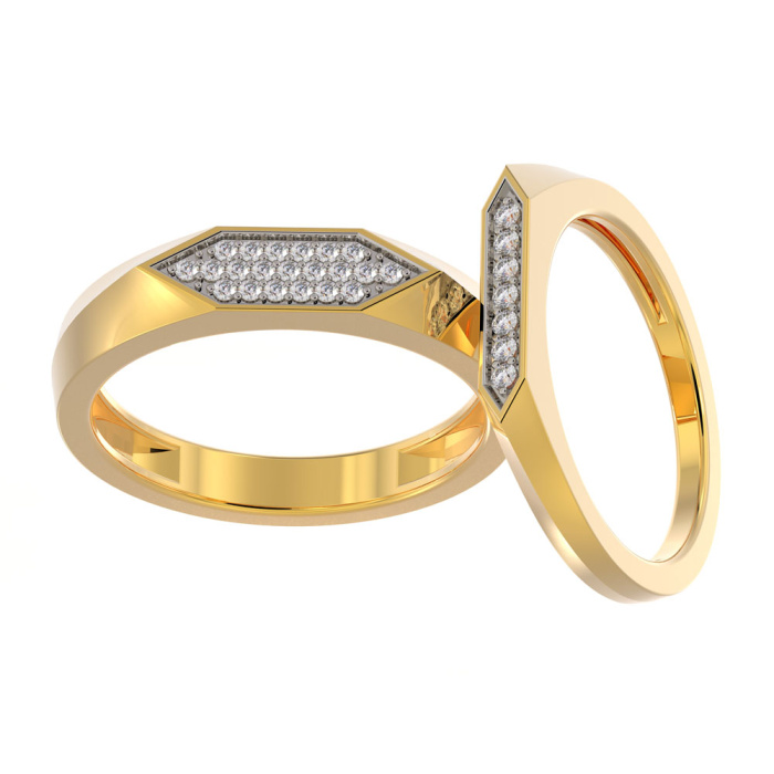 18K Diamond Fancy Couple Rings 148G9573-148G9595