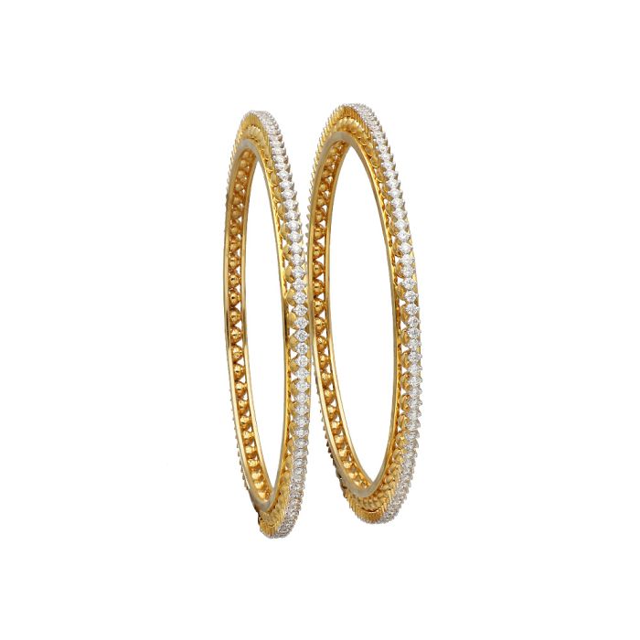 Buy 18Kt Diamond 1 Row Bangles 173VG950 Online from Vaibhav Jewellers