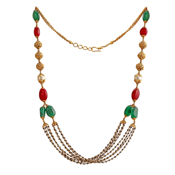 Trendy Multi-Gem Diamond Necklace