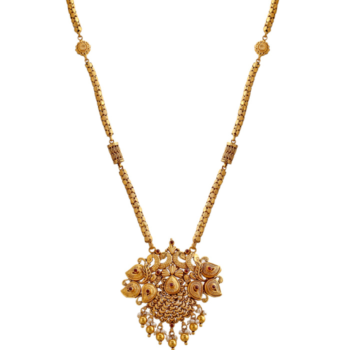 Elegant Peacock Gold Necklace