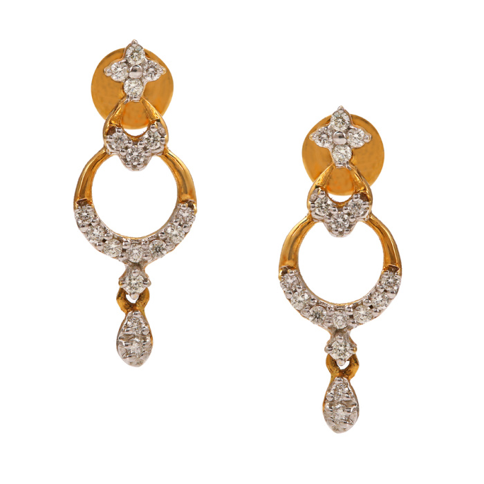 Muti-tiered Drop Diamond Earring