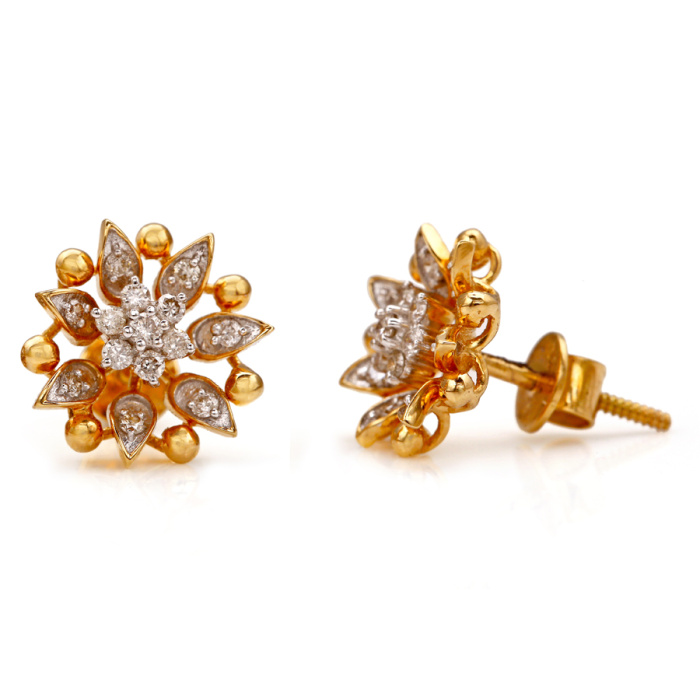 Floral Inspiration Diamond Studs Earring
