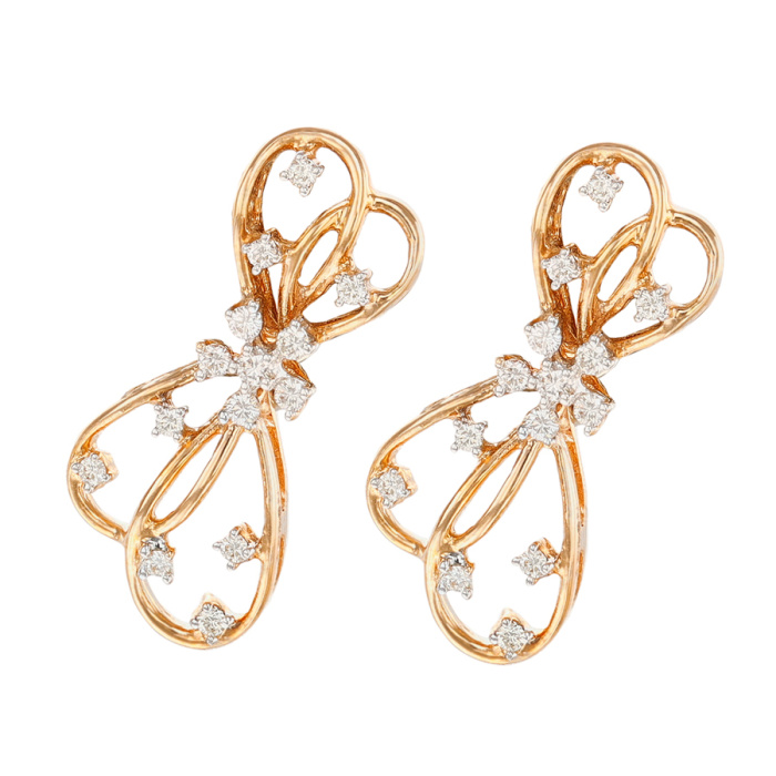 Double Infinity Diamond Earrings
