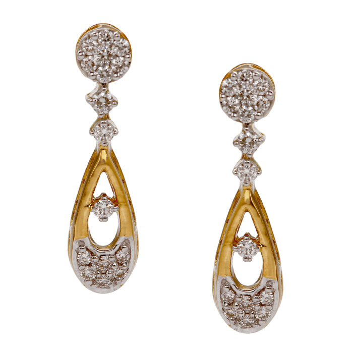 Elegant Drop Diamond Earrings