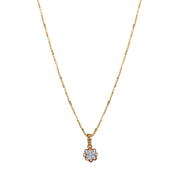 Ornate Blossom Diamond Pendant