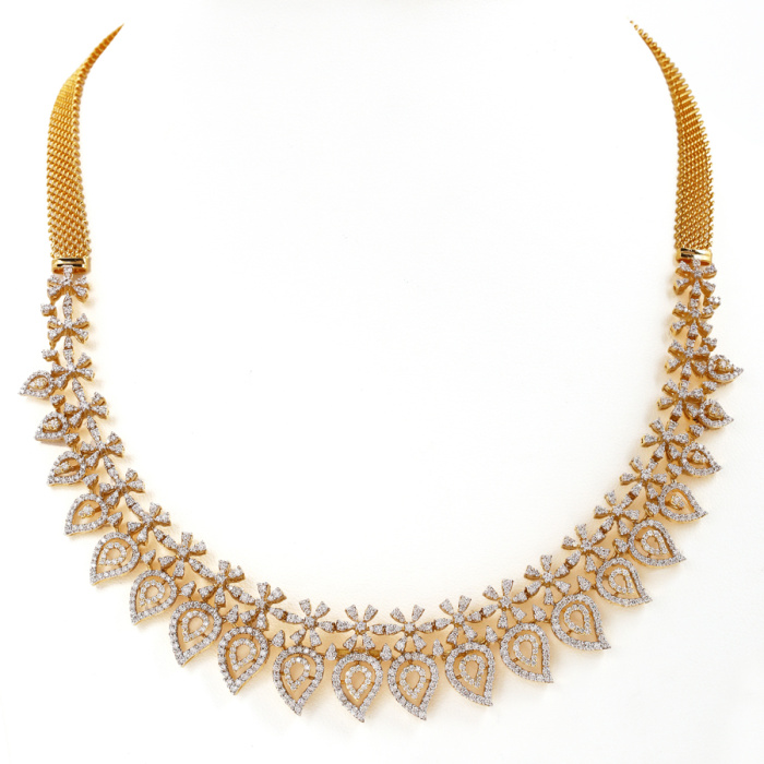 Paisley Charm Diamond Necklace