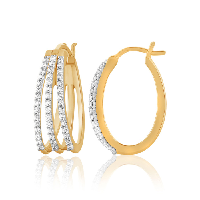 Trefoil Diamond Earrings