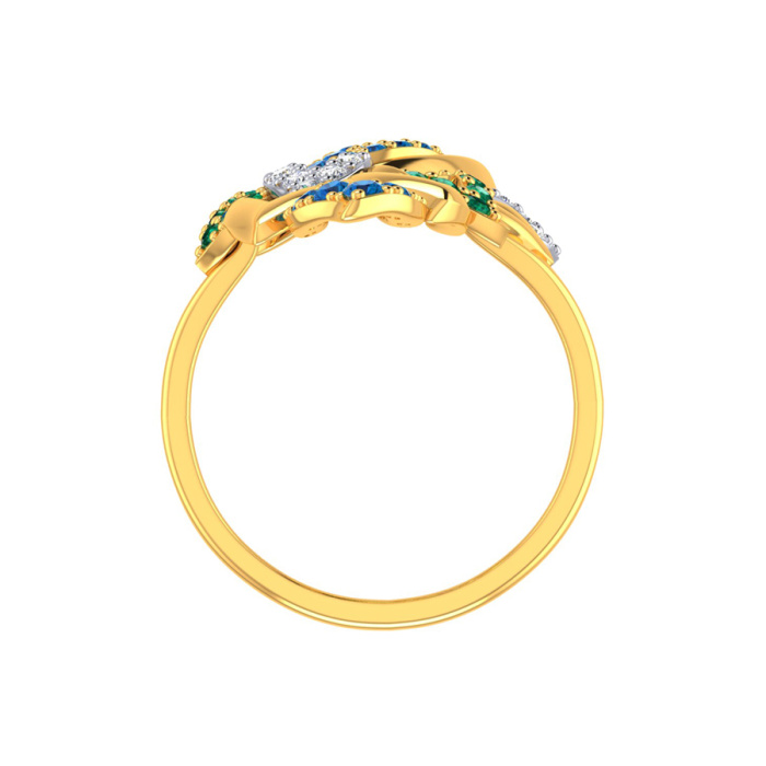 22k Imperial Peacock Gold Ring