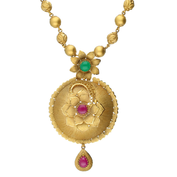 Antique Gold Cosmos Necklace