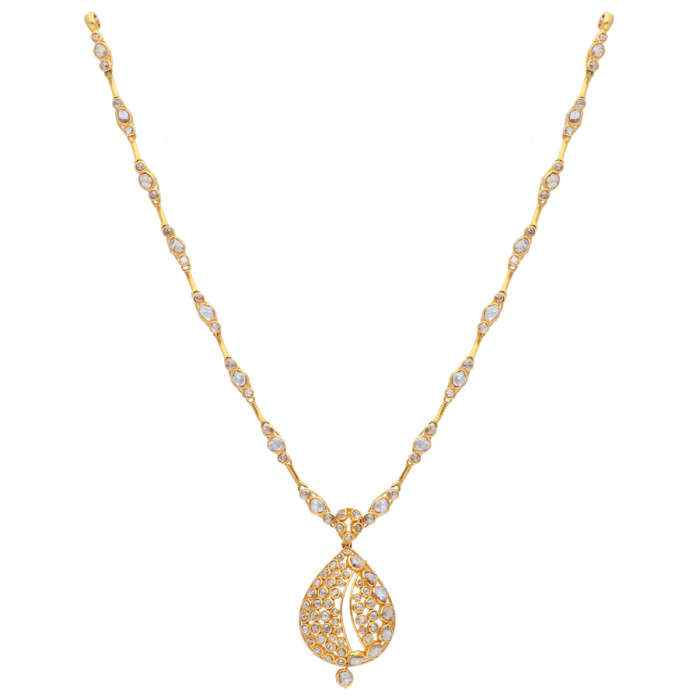Dailywear Antique Gold Polki Necklace