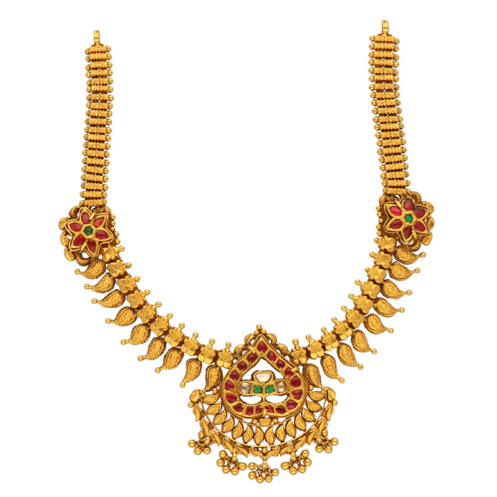 22KT Antique gold necklace123G1357