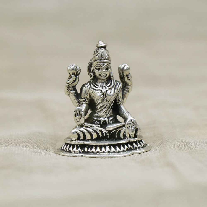 Vaibhav Jewellers Antique Silver Lakshmi Devi Idol 351VA2498
