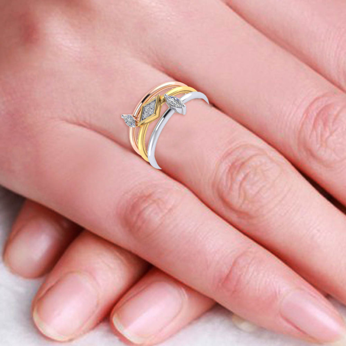 Vaibhav Jewellers 14K Fancy Stackable Diamond Ring 483DA270
