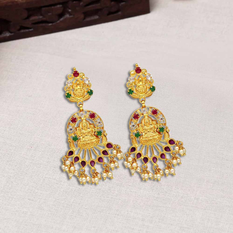 Buy Vaibhav Jewellers 22K Semi Precious Gold Hangings 74VJ9577 Online ...