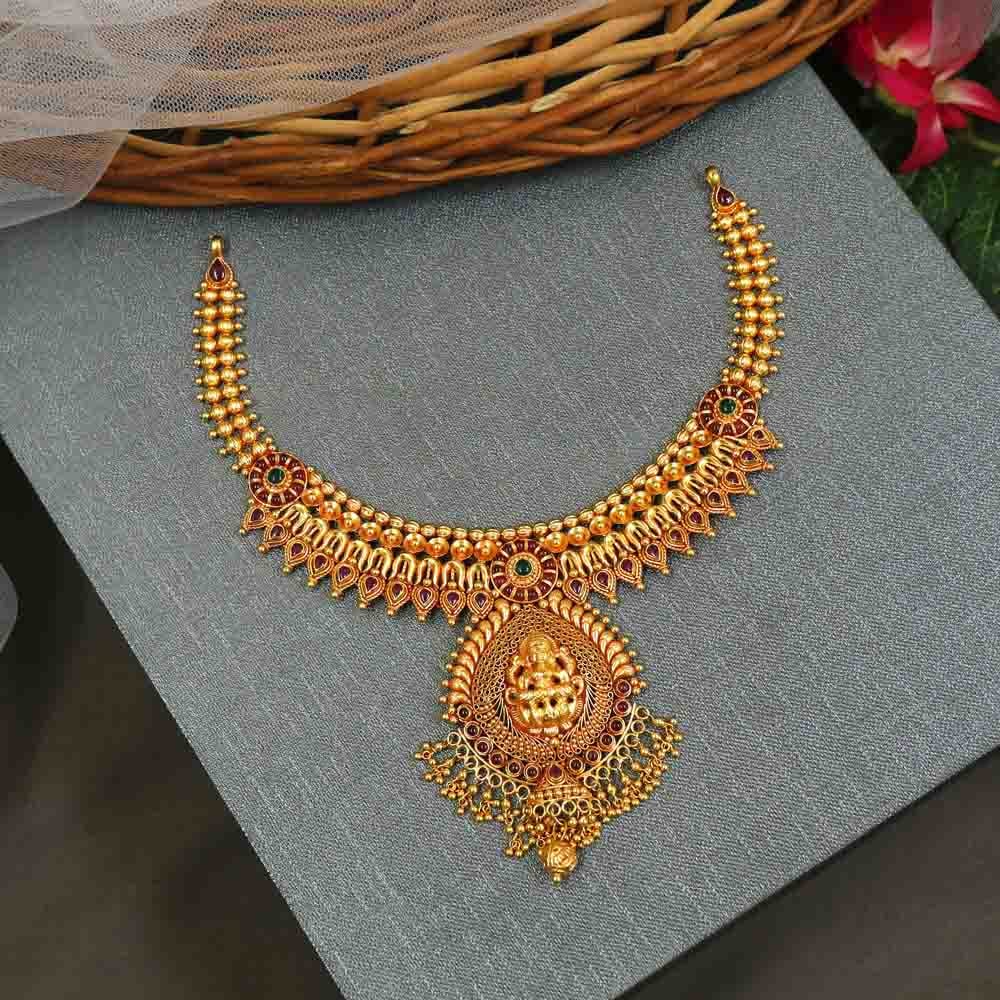 Golden Gorgeous Bridal Gold Necklace Designs at Rs 270000/piece in Chikhli  | ID: 25233046430