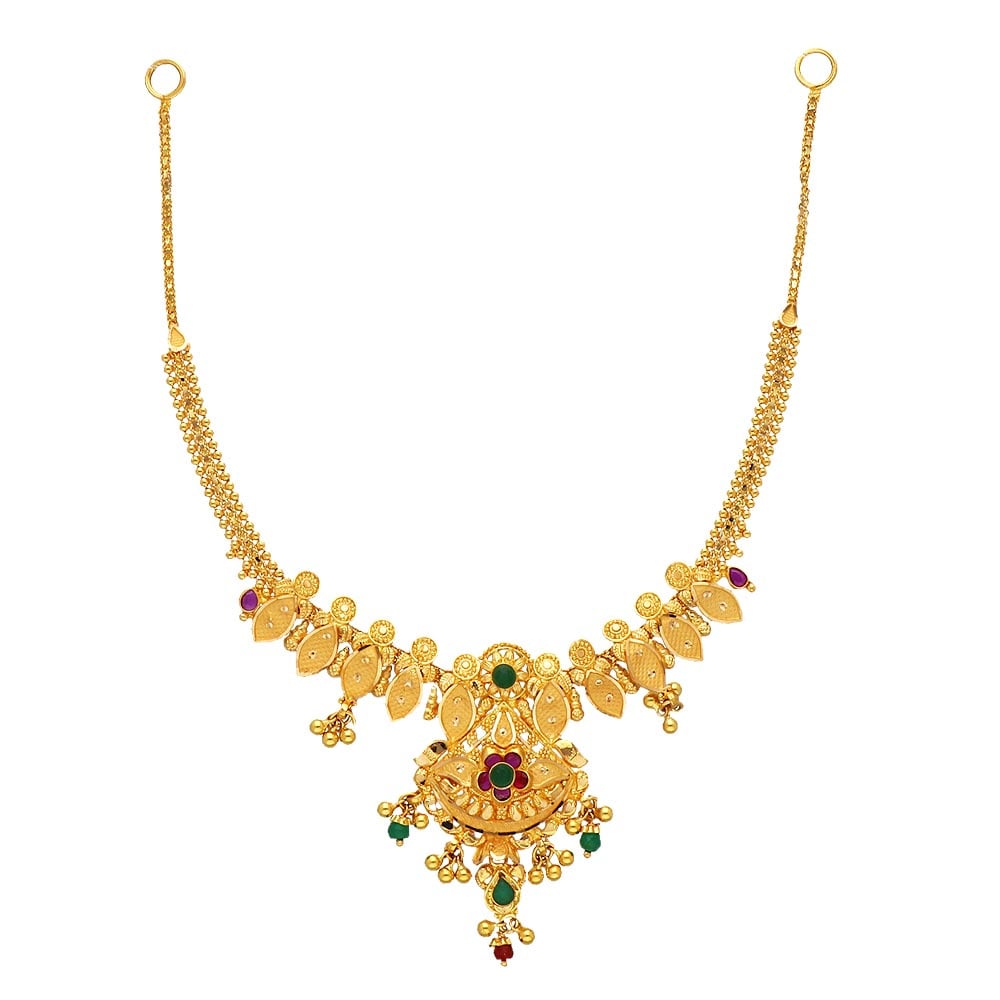 Vaibhav Jewellers 22k Plain Gold Fancy Necklace 9mp9772 9mp9772 