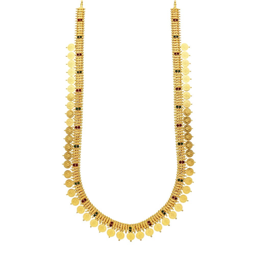 Lakshmi Kasu Earrings and Kasu Necklace - Jewellery Designs