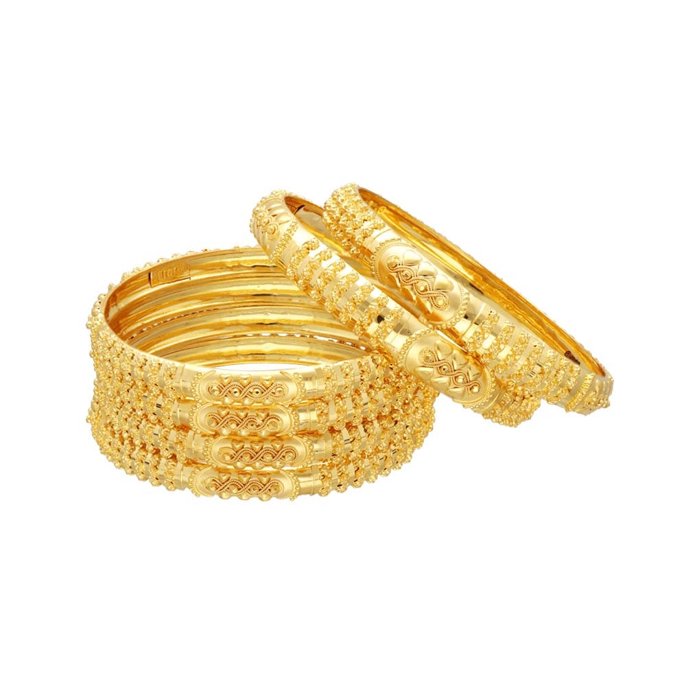 vaibhav jewellers 22k plain gold mumbai fancy 6 set bangles 16vk9552 16vk9552 53 54 55 56 57