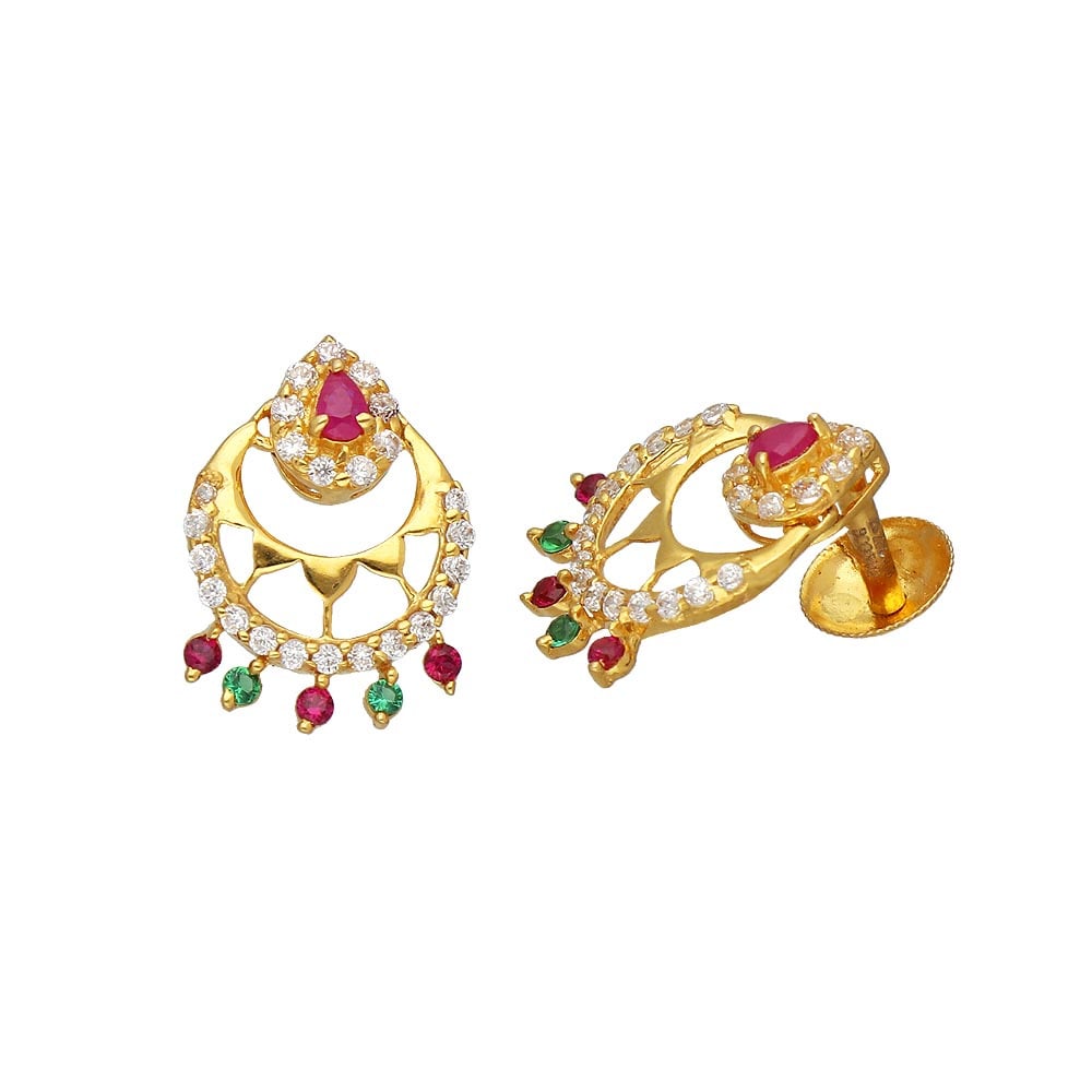 Buy Vijaya Nagara Dynasty Divine Gold Jhumka STDIBVA004 for Women Online | Malabar  Gold & Diamonds