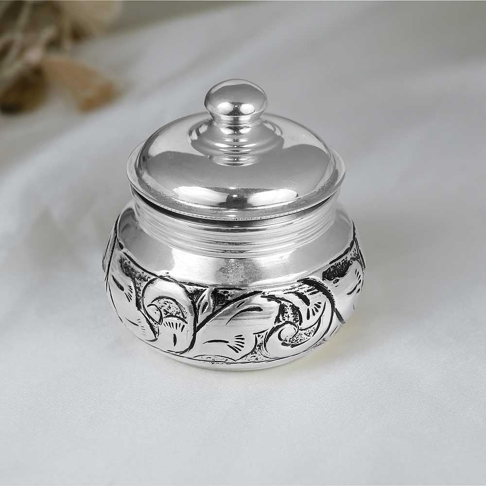 Designer German Silver Round PUJA Thali Set | Return gifts Navaratri Pongal  Diwali Engagement Wedding | Classical Dance Jewelry | Dance jewelry, German  silver, Silver